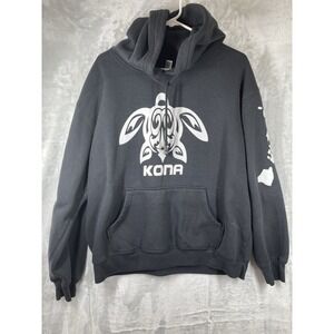 KONA Made In Hawaii Baba Hooded Sweatshirt Y2K Vintage Unisex Sz Large